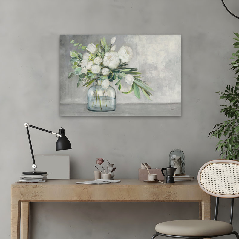 Contemporary Spring Bouquet White, 24" H x 16" W