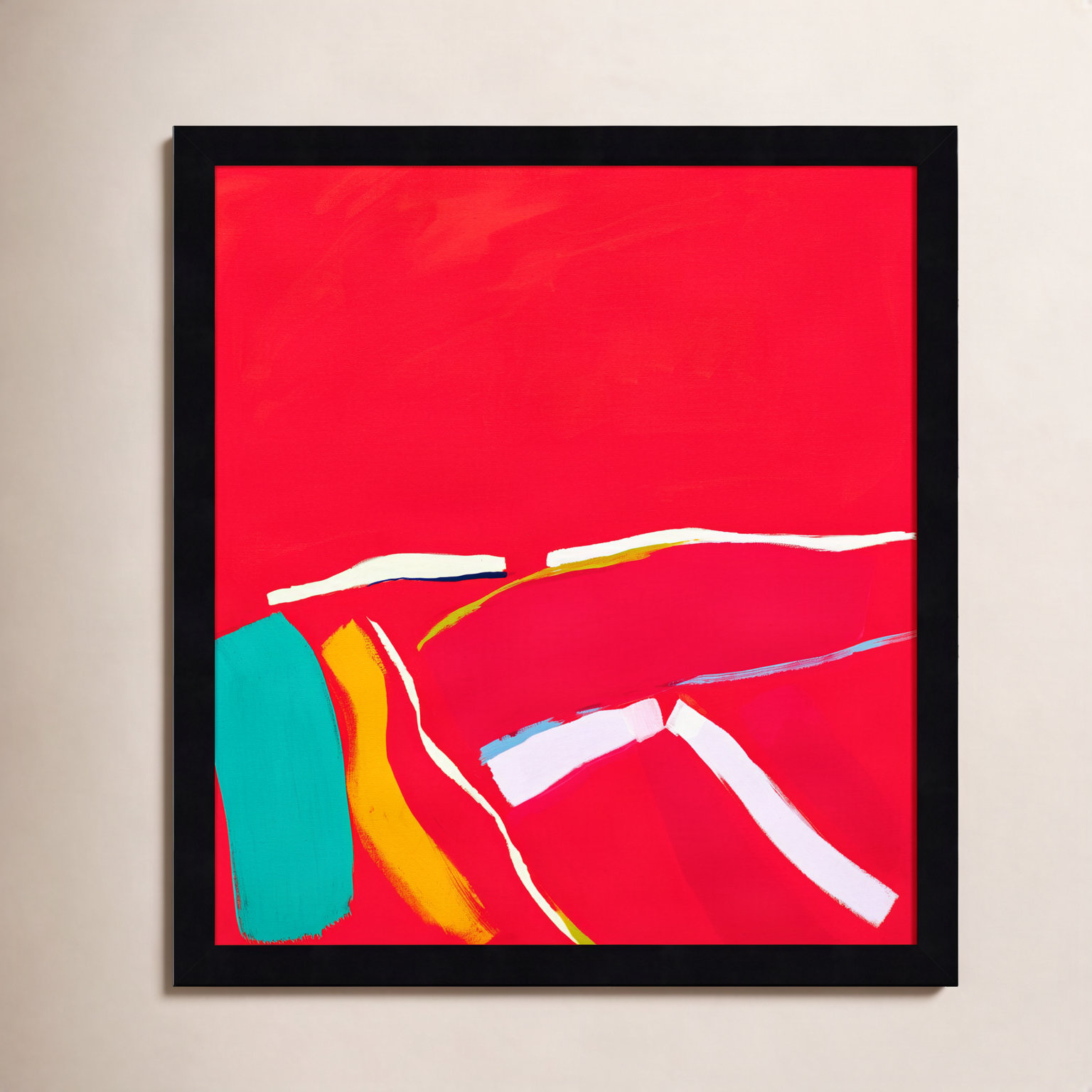 Passion Print by Angie Kenber, 17" H x 17" W, Black