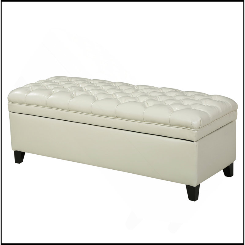 Repose-pieds polyvalent avec rangement pour une décoration élégante, Ivoire ivoire