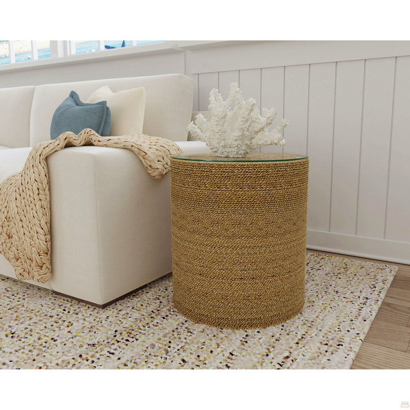 Burma Light Brown Round Side Table