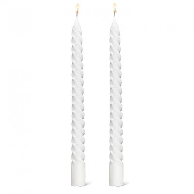 Set Of 2 Tight Spiral Taper Candles