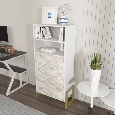Nibley 136.8cm H x 60cm W Iron Standard Bookcase