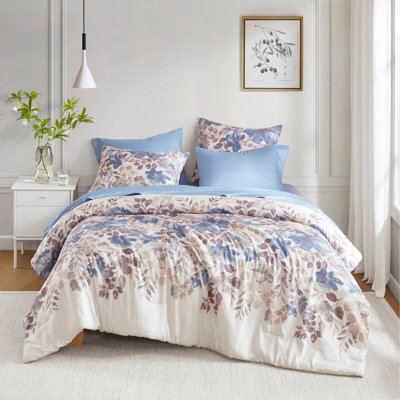Ensemble d'édredon floral avec draps
