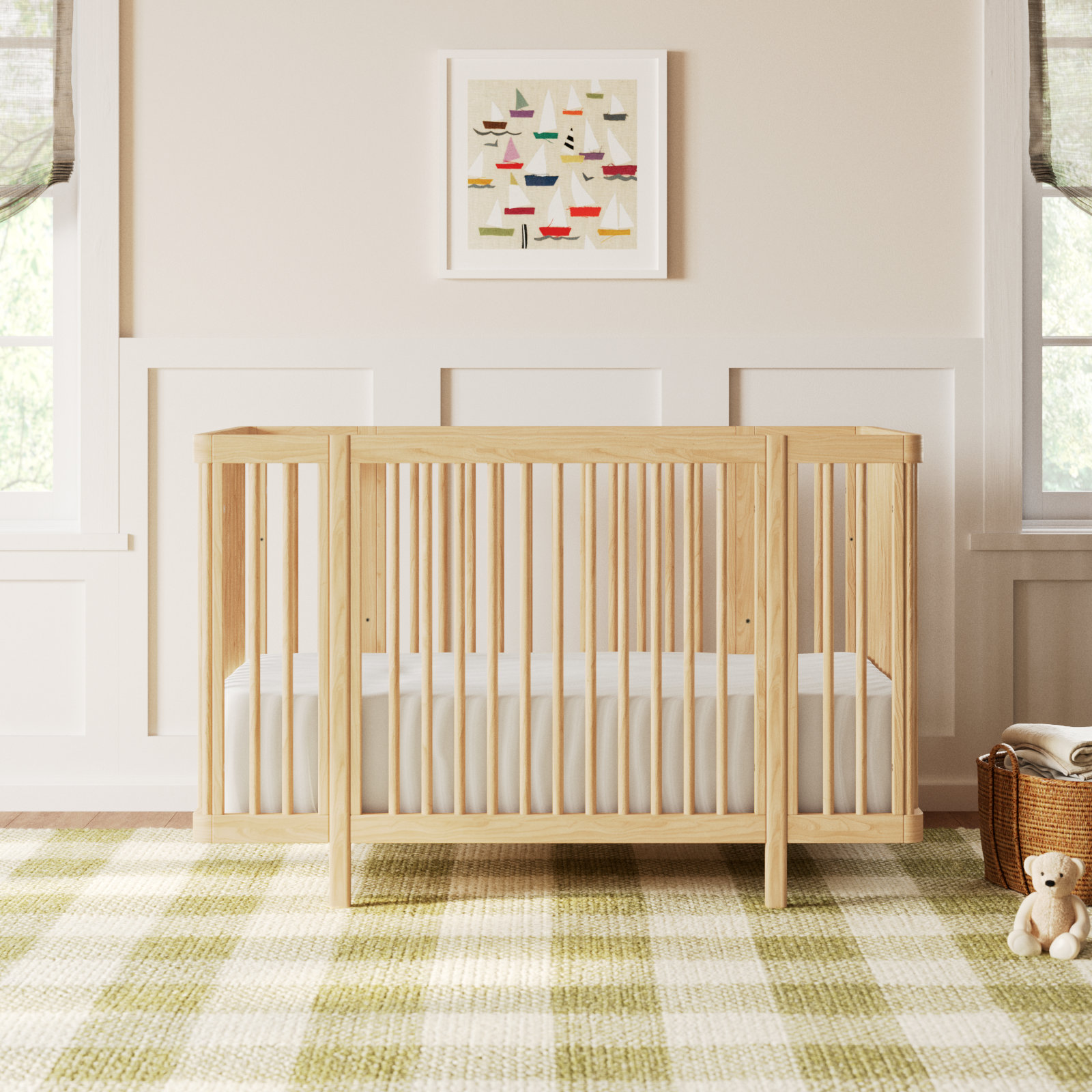 Pogo Pine 8-in-1 Convertible Crib, Blonde