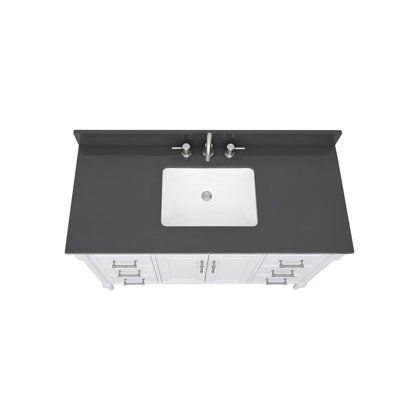 49 po Comptoir en quartz avec lavabo rectangulaire Lotte Radianz