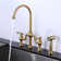 ARCORA Double-Handle High-Arc Widespread Deck Mounted Bridge Kitchen Faucet With Side Spray