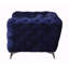 Causeuse en velours bleu Atronia