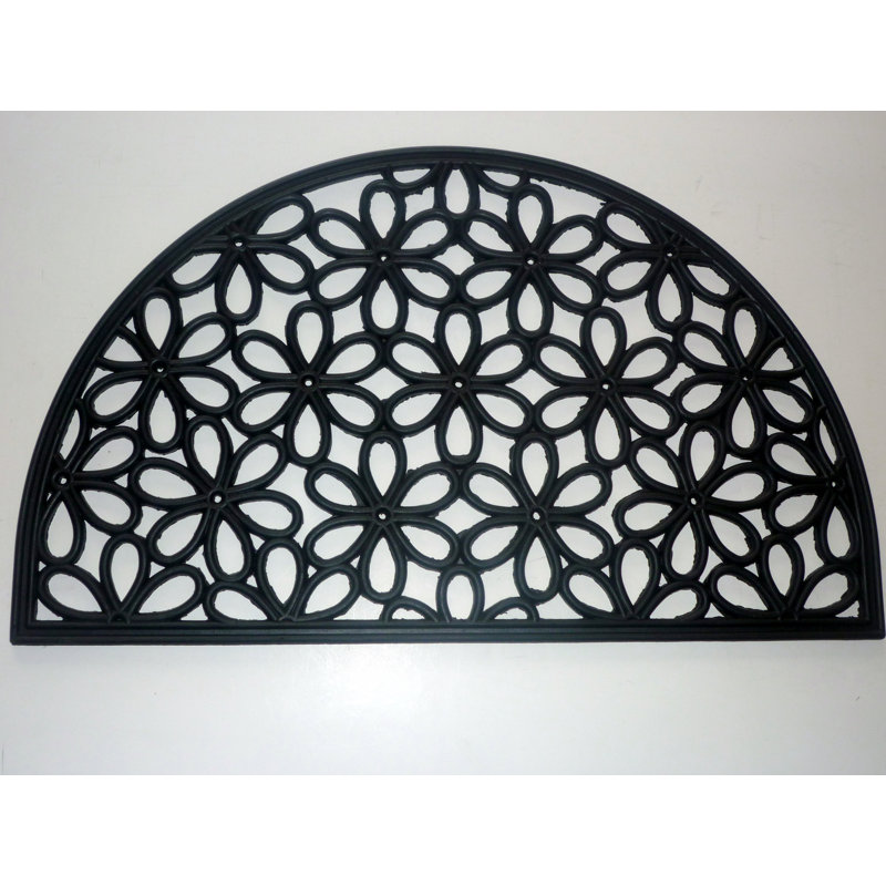 Bochov Floral Outdoor Doormat, Semi-Circle 18" x 30"
