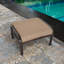 Repose-pieds Florann Savannah avec coussin Sunbrella