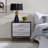 Black, Silver & Gold Finish Nightstand