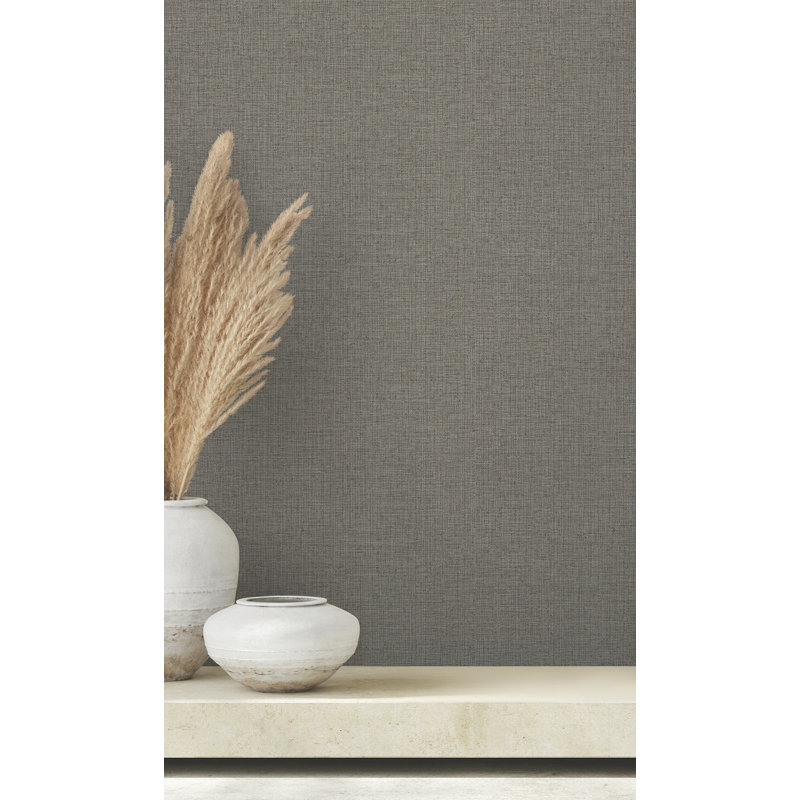 Papier peint tissé Gottschalk, Gris foncé