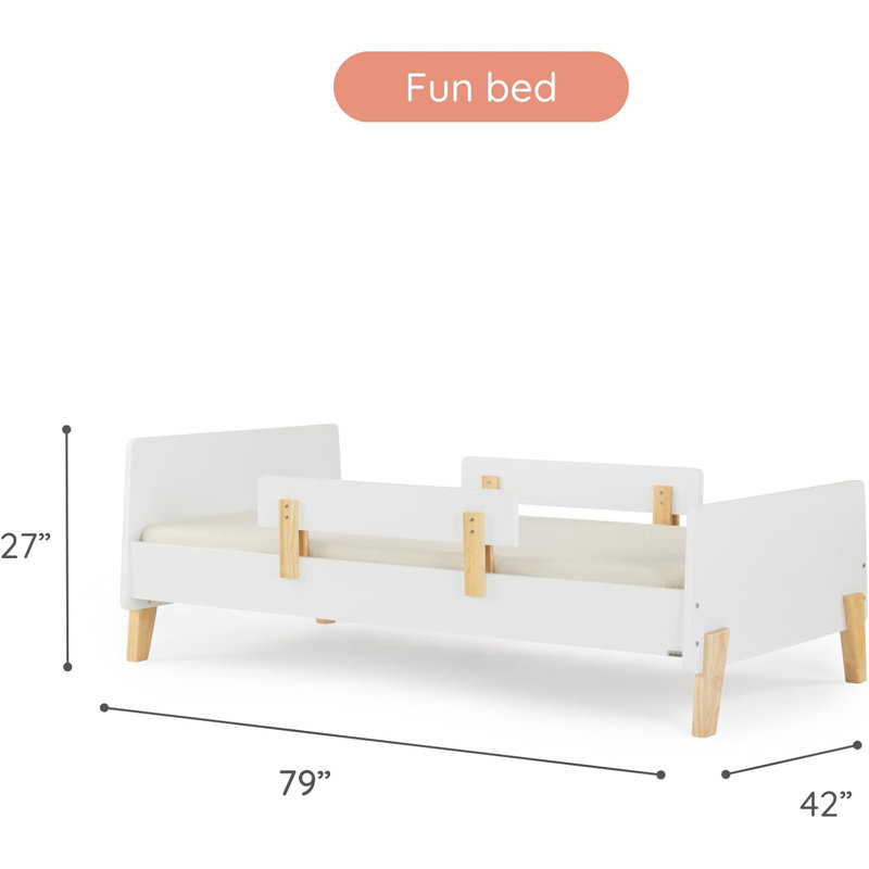 Fun Twin Bed, White/Natural