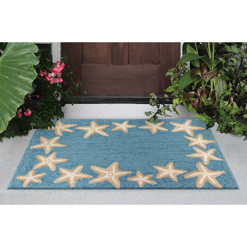 Vogt Synthetic Kitchen Mat, Sky Blue