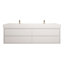 Meuble-lavabo mural double 80 po avec lavabo acrylique Victoria-94524417