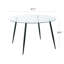 Table en verre moderne simple de 47,2 po, matériau en verre trempé de haute qualité, pieds plaqués or, convient pour la cuisine de restaurant-95908100-95908107