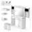Greyden 14 Hollywood Bulbs Vanity Set with Hidden Space and Outlets-88357389