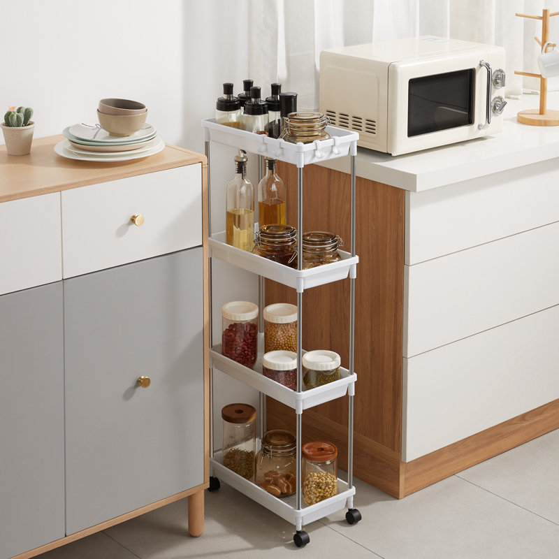 39.37cm H x 7.874cm W Utility Cart, White