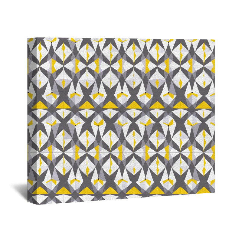 "Triangles" sur toile, H 24 po x l 36 po