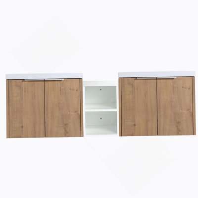 84 Inch Soft Close Doors Bathroom Vanity With Sink
