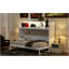 Lit escamotable simple TG avec bureau, lumière DEL et station de charge USB pour la vie moderne, blanc