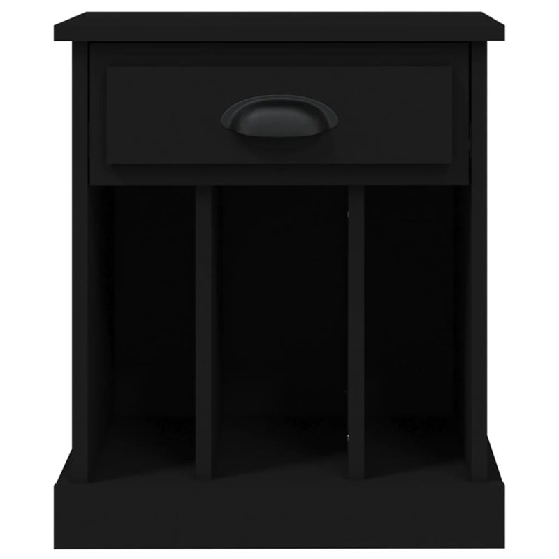 Pilot 1 Drawer Bedside Table, Black, Set of 2