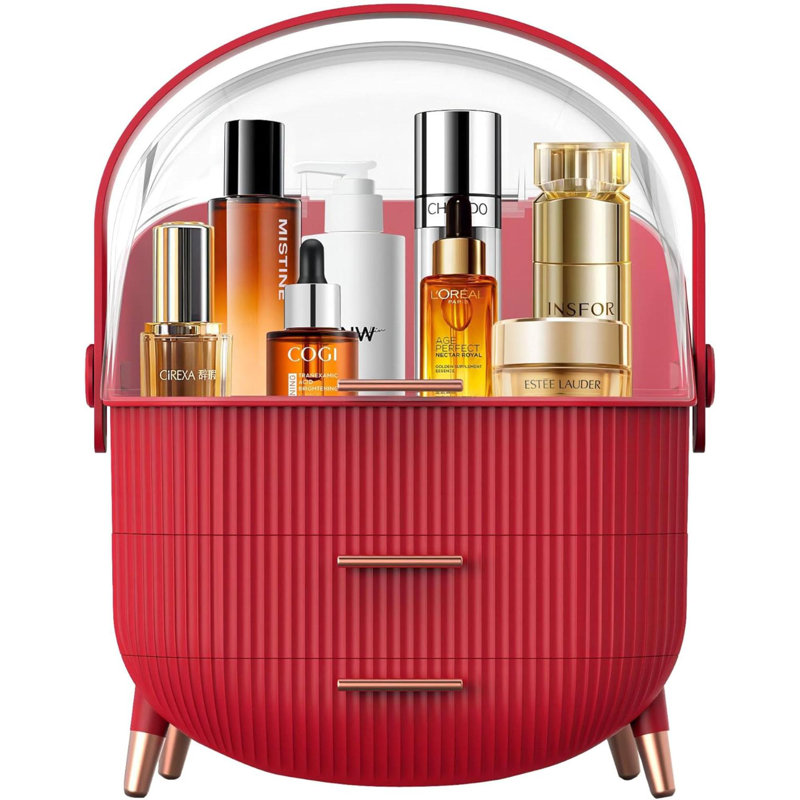 Organisateur de maquillage en plastique Yovana, Rouge