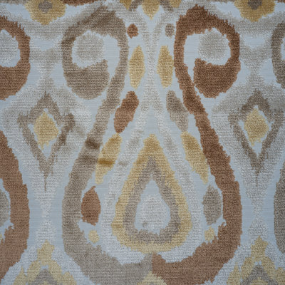 Kasuri - Tear Drop Design Cut Velvet Upholstery Fabric