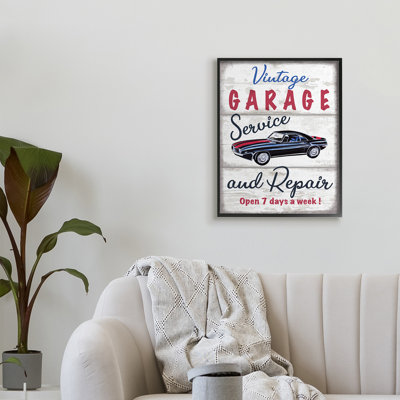 «Vintage Garage Service» par Elizabeth Tyndall - Art textuel