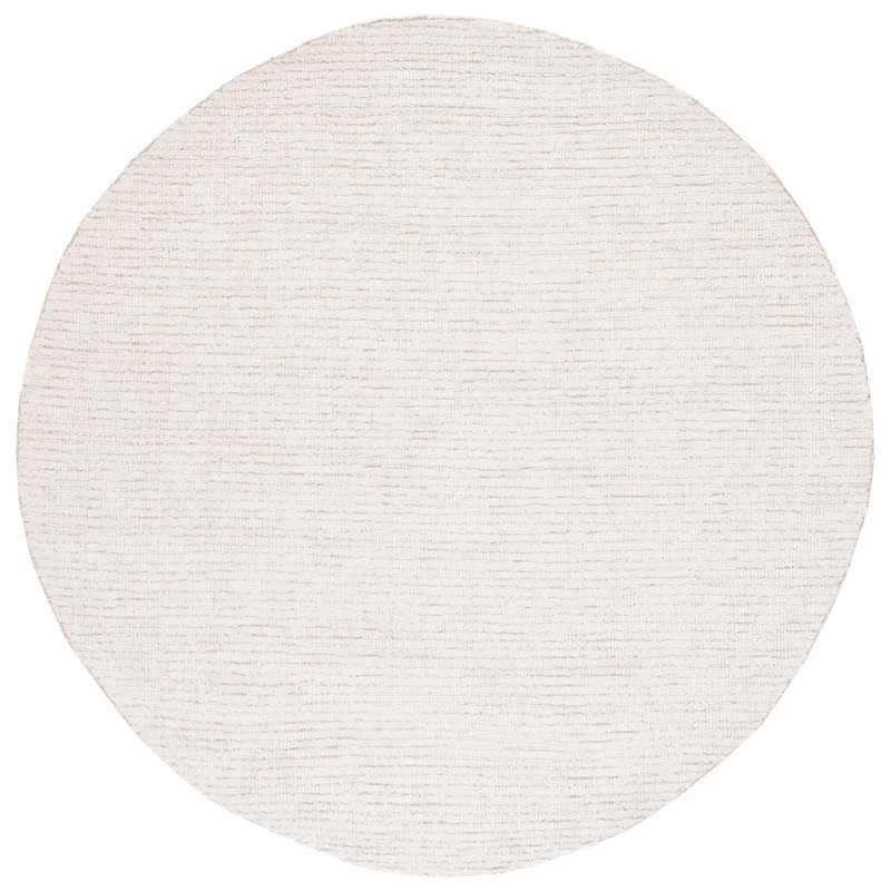 Maja Handmade Tufted Wool Ivory/Beige Rug, Round 183cm
