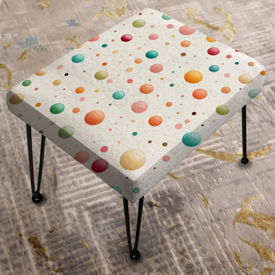 Molesworth - Colorful Nostalgic Polka Dot Harmony - Polka Dots Rectangle Ottoman