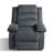Ameiah Upholstered Dark Gray Corduroy Manual Push Back Recliner Chair with Wingback-919414066