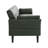 89" Faux Leather Convertible Sofa Couch with 2 Square Pillows,Adjustable Backrest& Armrests-334431194