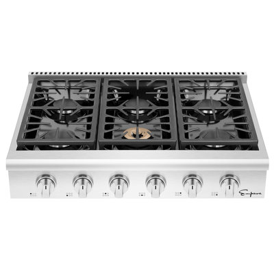 Empava 36" Stainless Steel 6 Burner Cooktop