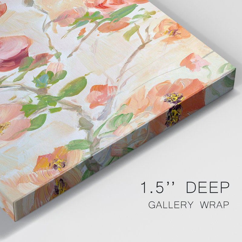 Bluebirds and Blossoms - Ensemble de 3 toiles tendues, H 12 po x l 24 po x P 1 po