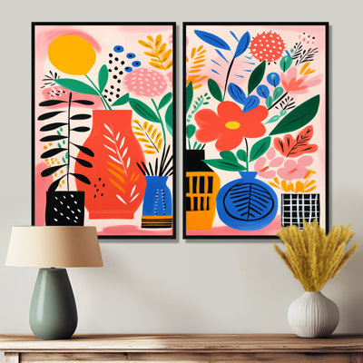 Bouquet de fleurs style Henri Matisse II - décoration murale traditionnelle