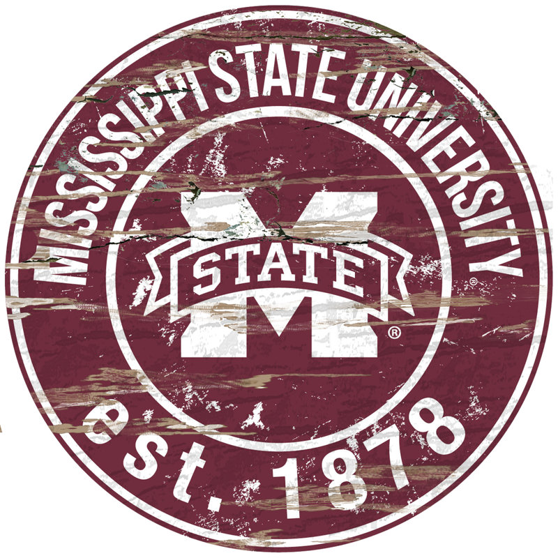 NCAA Wall Decor on Wood, Mississippi State University
