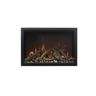 Amantii 43.25 " W Black Electric Fireplace