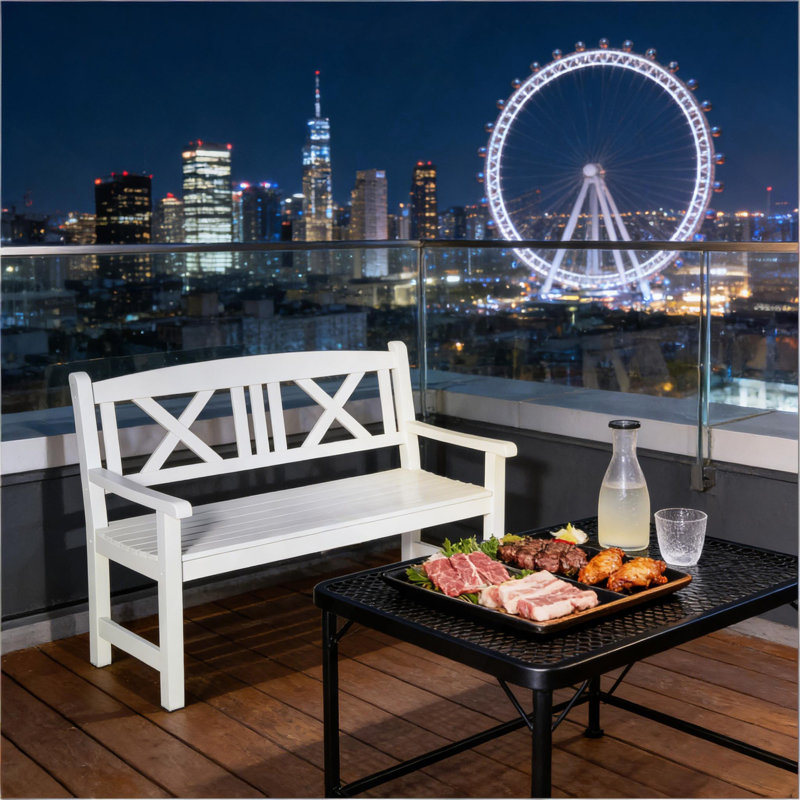 Chaise en plastique, ensemble de 2 foyers pliables toutes saisons gris