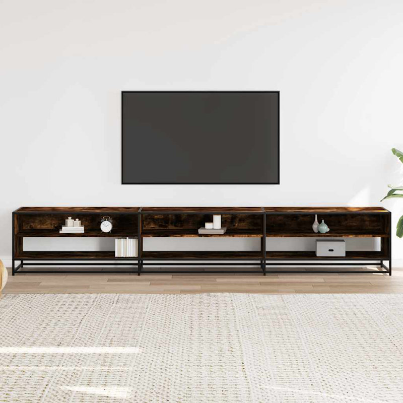 TV Stand for TVs up to 88", Smoked Oak