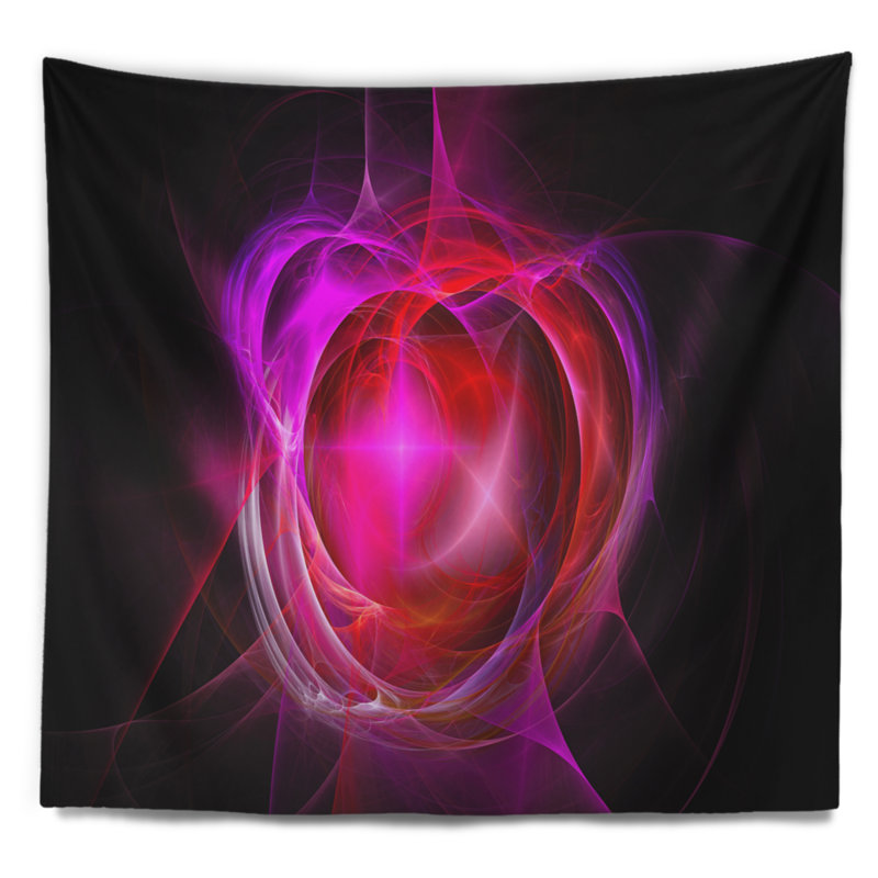 Tapisserie lustre supernova explosion en explosion de couleur abstraite, H 68 po x l 80 po