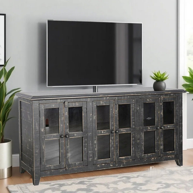 Shweta TV Stands for TVs up to 78", Black/Clear