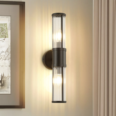 19.68 in. Dimmable Vanity Bath Bar with Glass Rod Shades