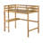 Twin High Loft Bed, Rubber Wood  Loft Bed with Safety Guardrail, built-in desk, ladder-133740540