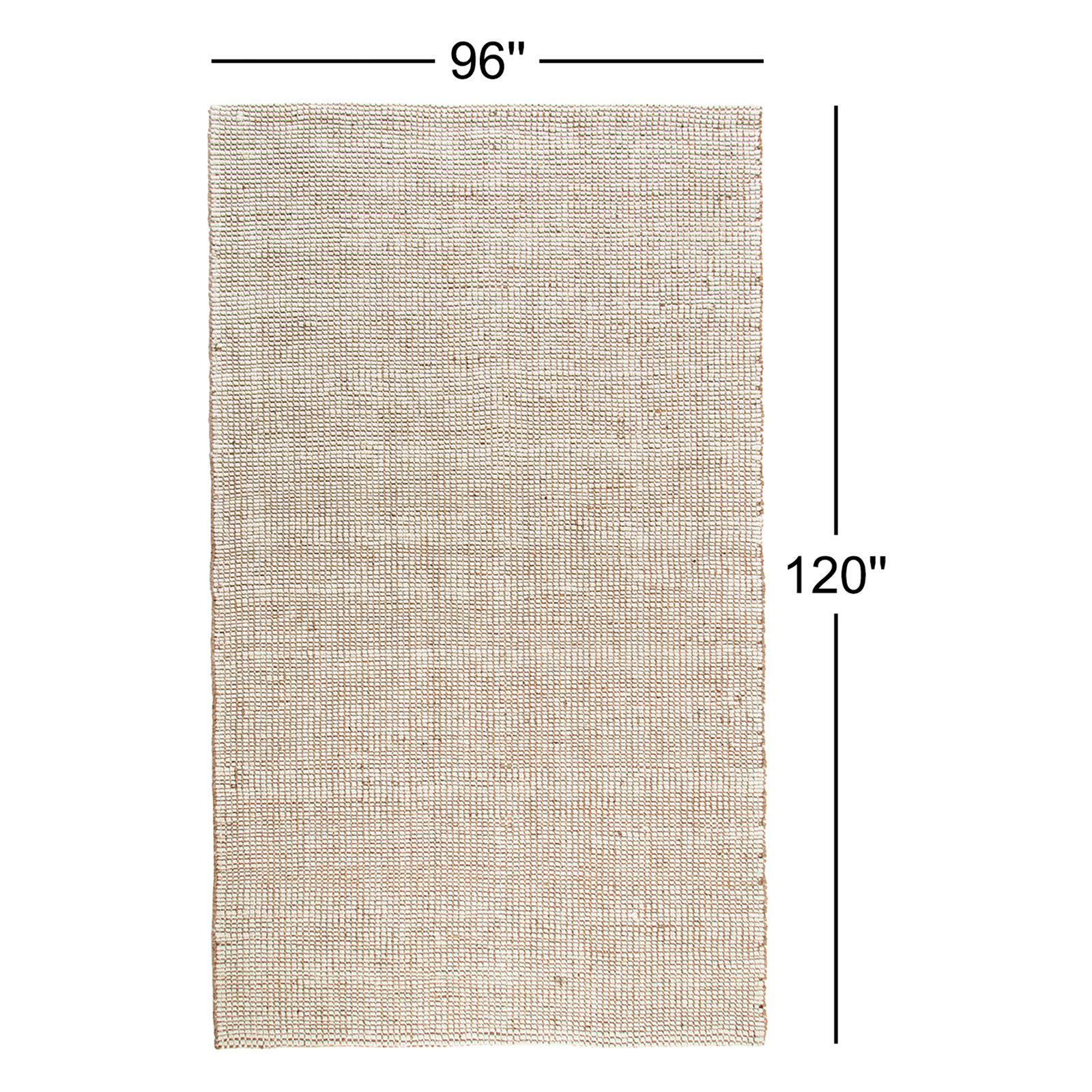 Kline Cream Hand-Loomed Abstract Jute Rug, Rectangle 8' x 10'