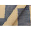 Tapis géométrique bleu / beige en laine noué à la main 4 pi 9 po x 6 pi 5 po Montijo
