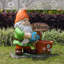 Pot de fleur unique en forme de jardin pour l'extérieur - charmante statue de jardin et ornement décoratif