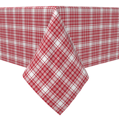 Square Plaid Cotton Twill Tablecloth