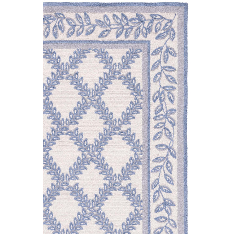 Roseta Hand Hooked Wool Pile Geometric Rug