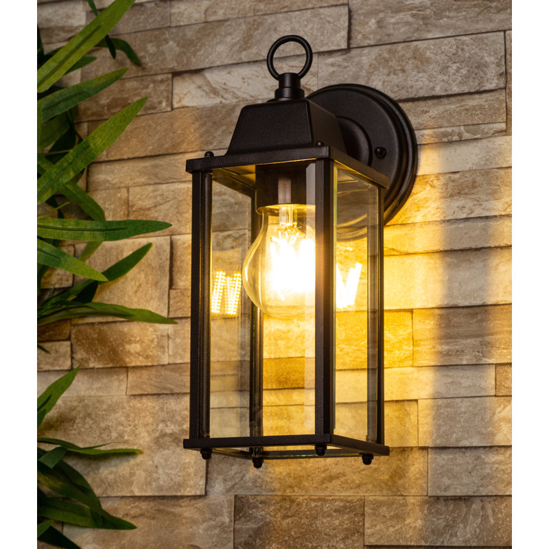Orsi Black 30.4cm H Outdoor Wall Lantern