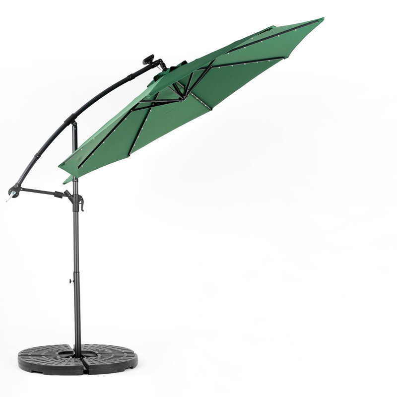 Parasol de patio extérieur en métal (sans base), Vert foncé